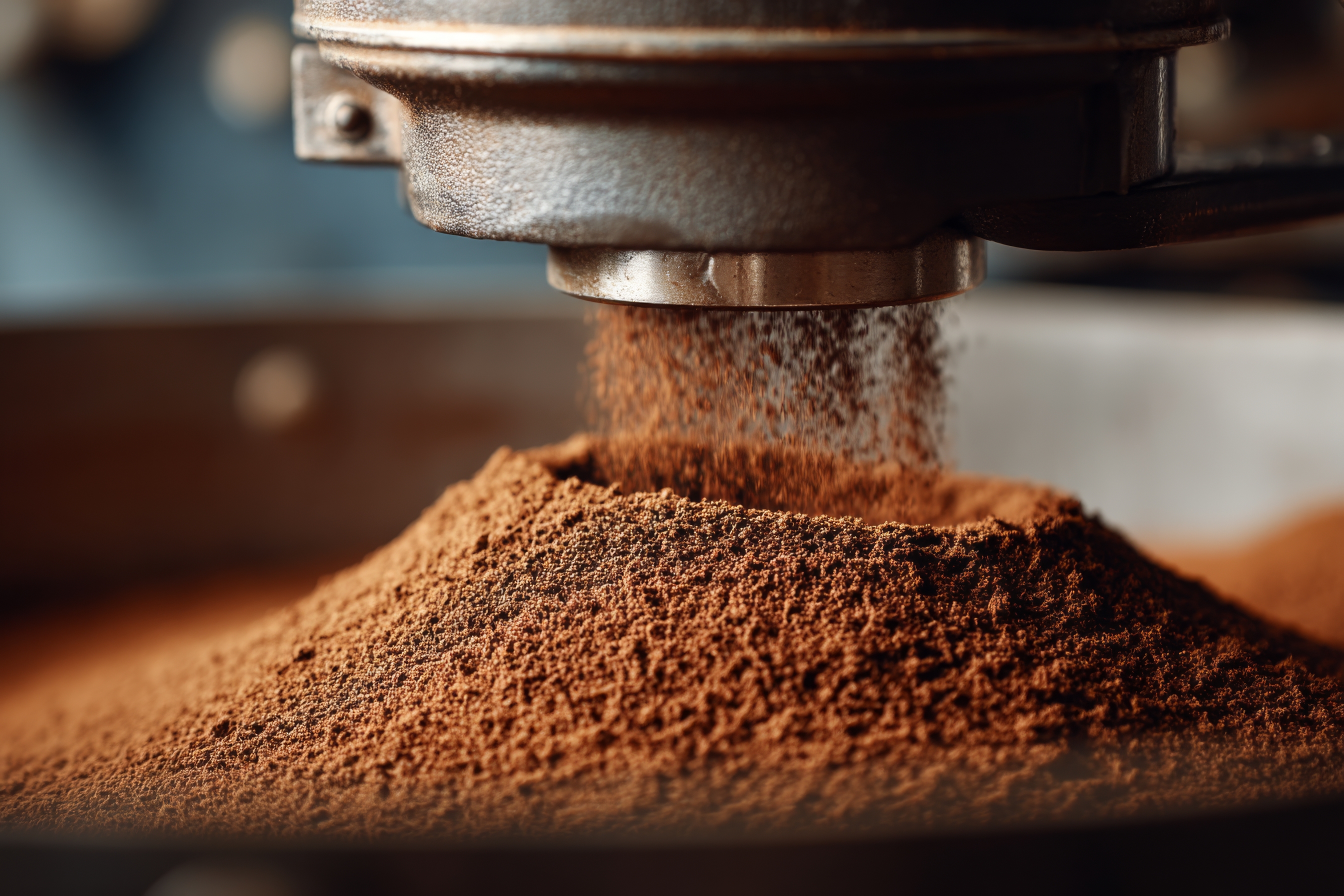 Grinding cacao nibs