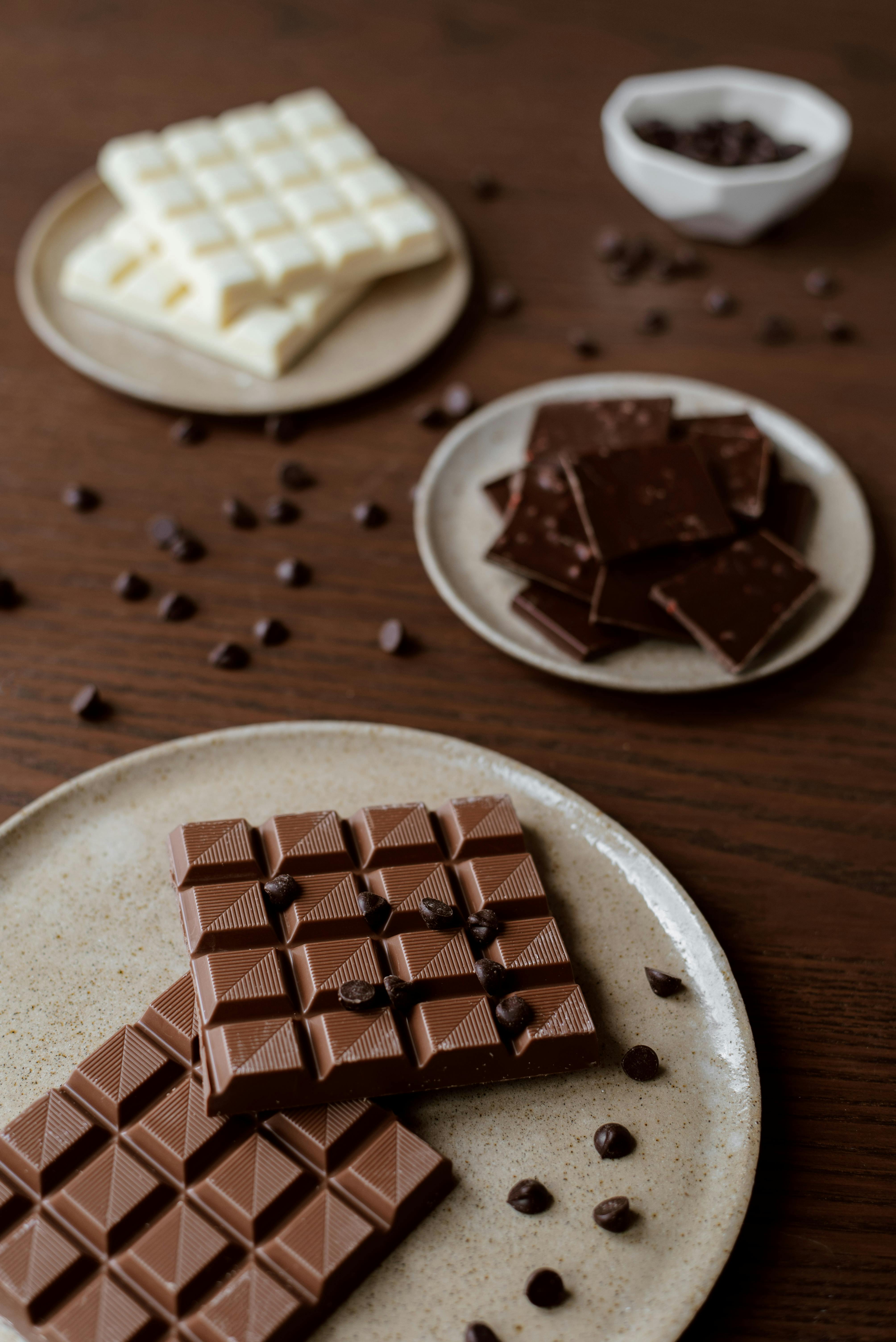 Finished craft chocolate bars